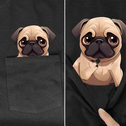 Funny Pug Cotton T-Shirts