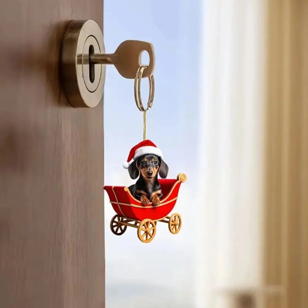 Playful Dachshund Christmas Ornaments