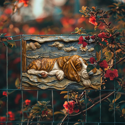 Vintage Basset Hound Metal Wall Art