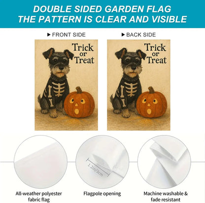 Schnauzer Halloween Flag Decor