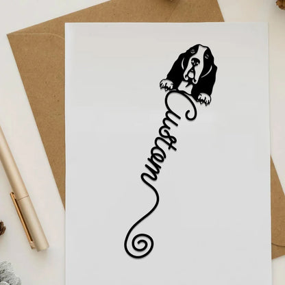 Basset Hound Lovers Custom Bookmark