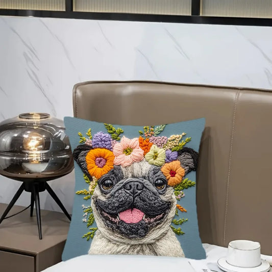 Floral Pug Cushion Covers