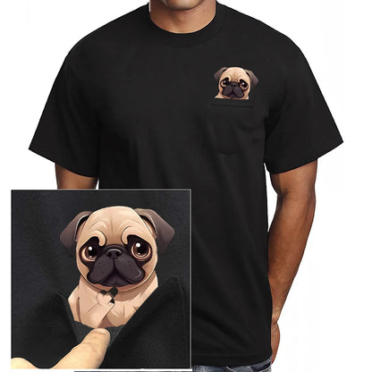 Funny Pug Cotton T-Shirts