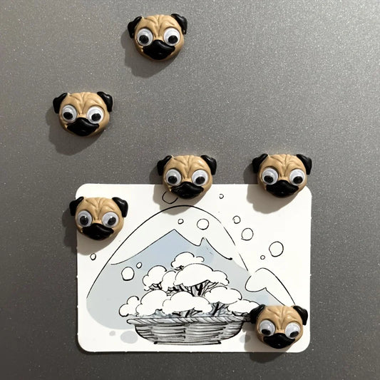 6-Pack Pug Fridge Magnets