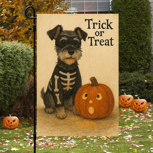 Schnauzer Halloween Flag Decor