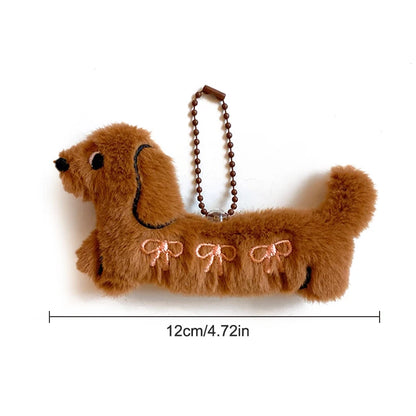 Kawaii Dog Dachshund Plush Keychain