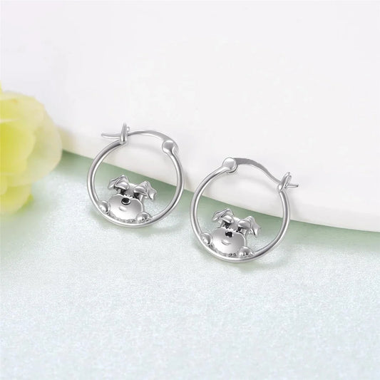 Cute Schnauzer Exquisite Earrings