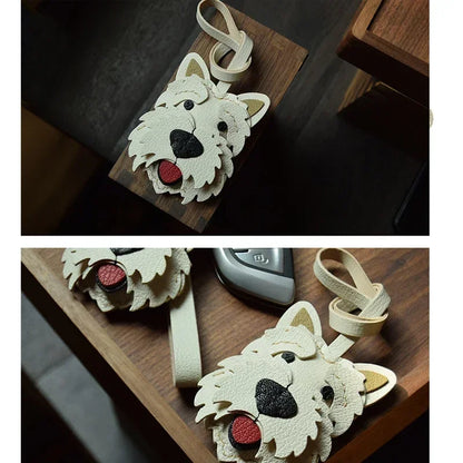 Luxury Leather Westie Pendant
