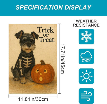 Schnauzer Halloween Flag Decor