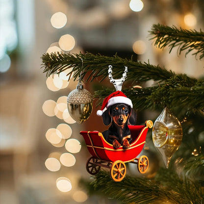 Playful Dachshund Christmas Ornaments