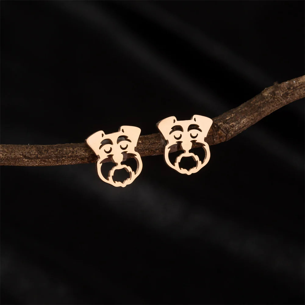 Cute Schnauzer Stud Earrings