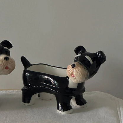 Schnauzer Ceramic Incense Holder & Tray