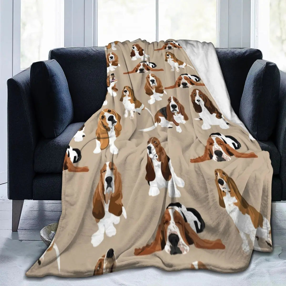Basset Hound Lover Throw Blanket