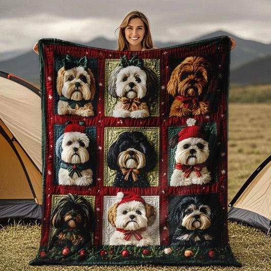 Shih Tzu Lover Christmas Blanket