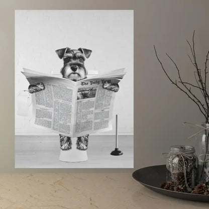 Schnauzer  Funny Toilet Poster