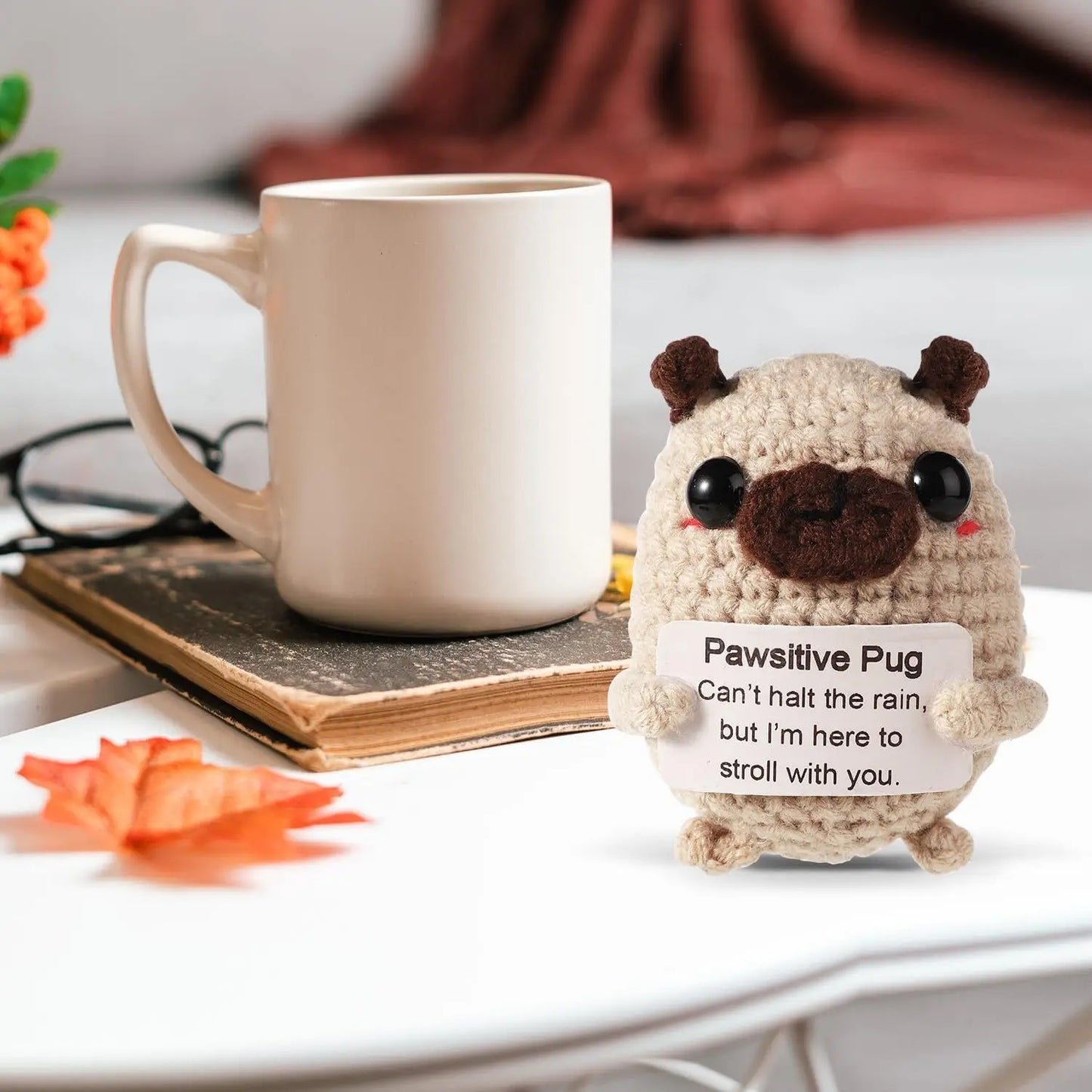 Pug Hug Pocket Mini Handmade Plush