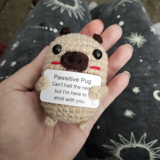 Pug Hug Pocket Mini Handmade Plush