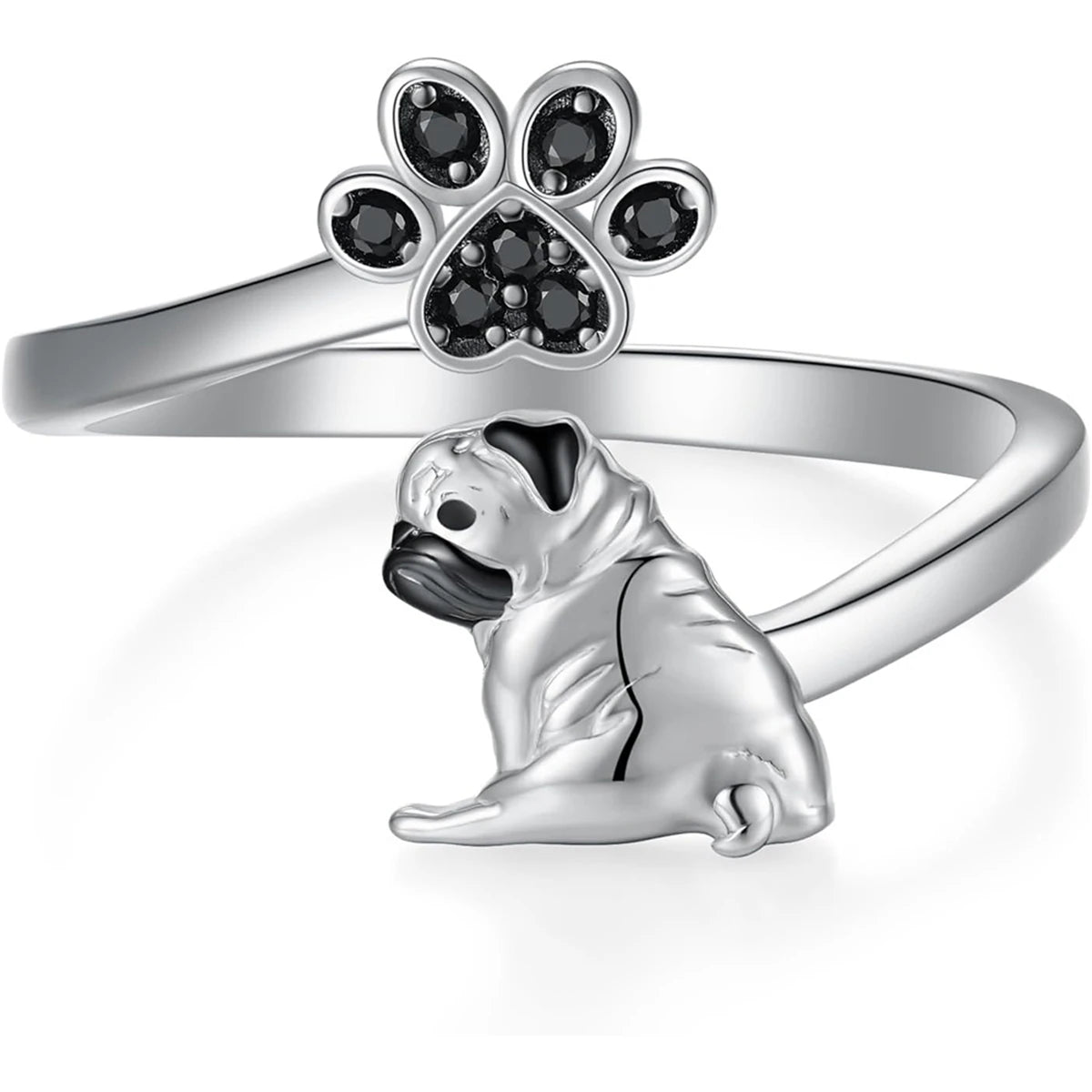Pug Paw Rings