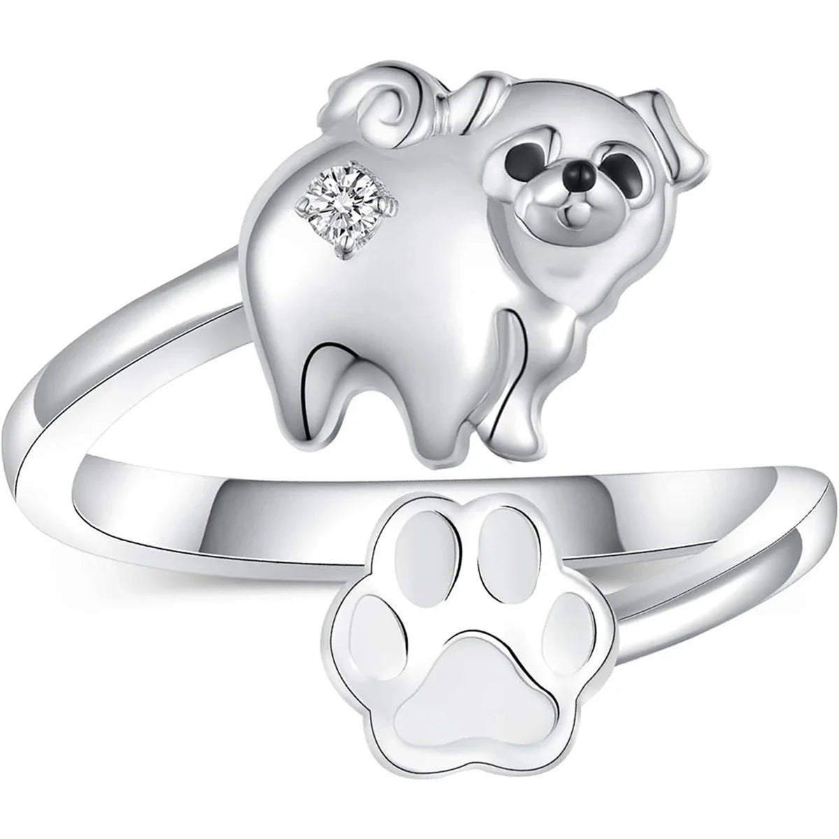 Pug Paw Rings