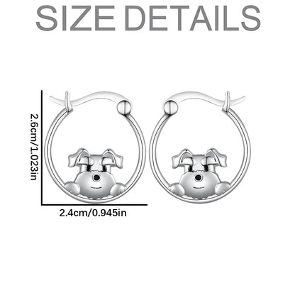 Cute Schnauzer Exquisite Earrings