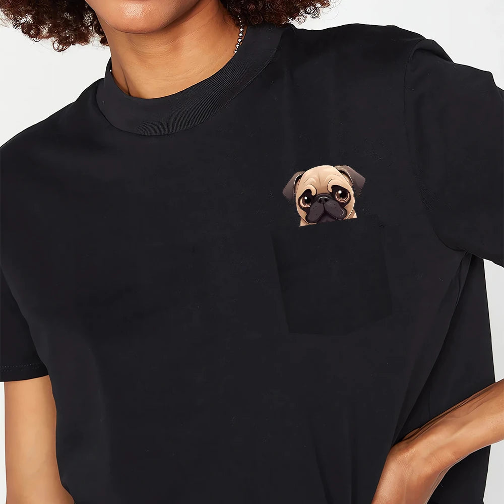 Funny Pug Cotton T-Shirts