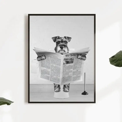 Schnauzer  Funny Toilet Poster