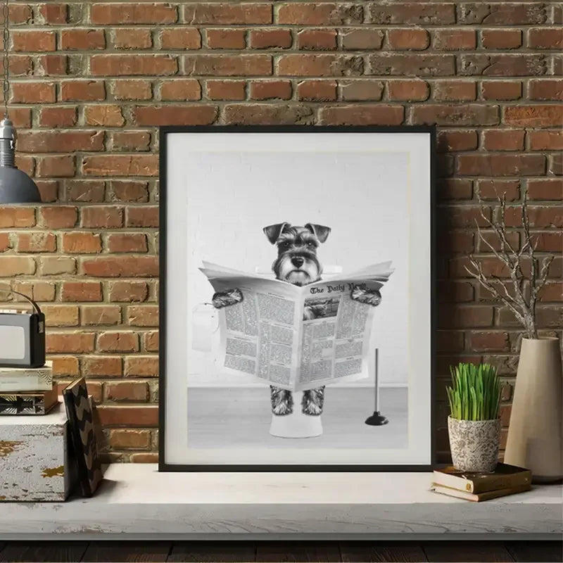 Schnauzer  Funny Toilet Poster