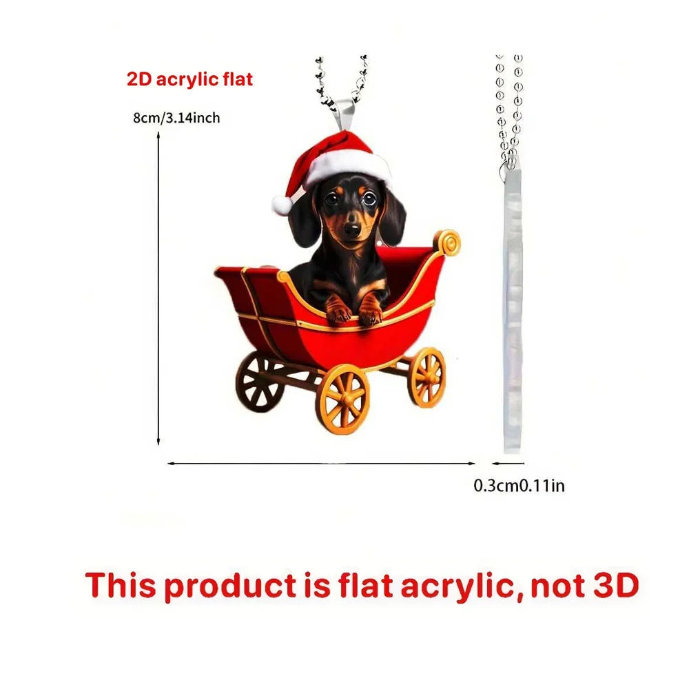 Playful Dachshund Christmas Ornaments