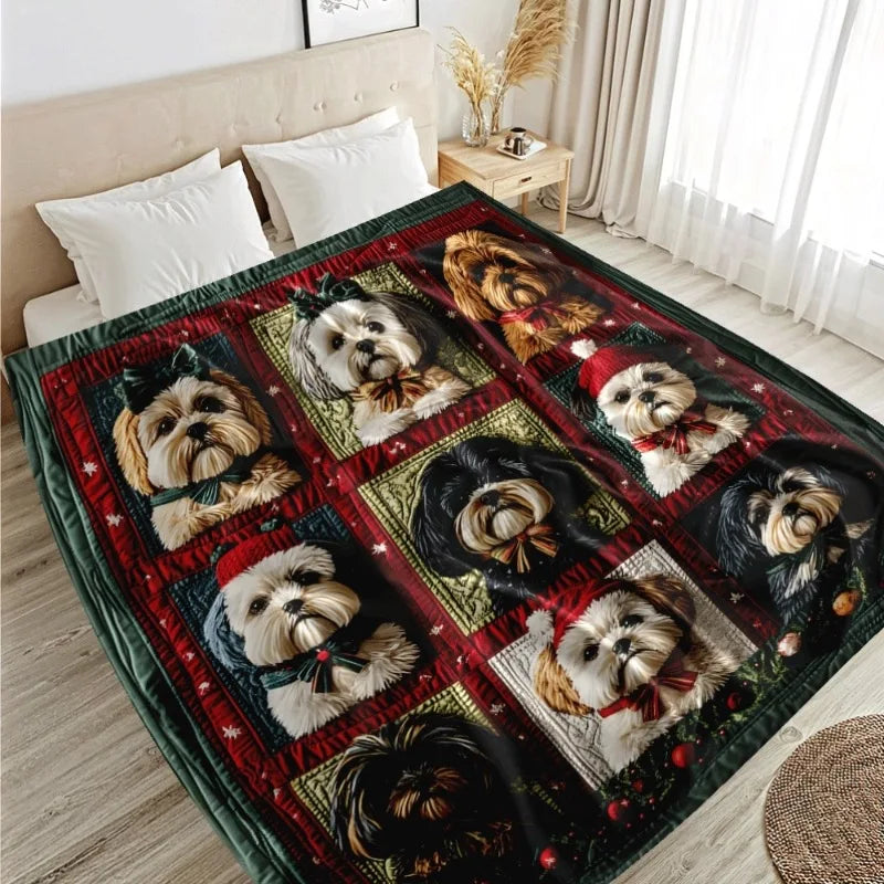 Shih Tzu Lover Christmas Blanket