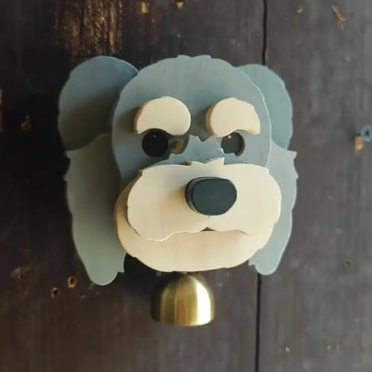 Schnauzer Handmade Wooden Door Bell