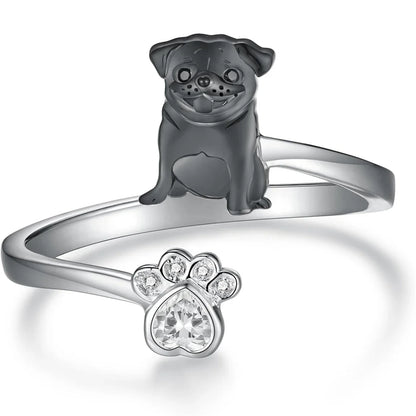 Pug Paw Rings