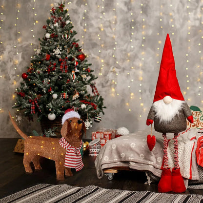 Christmas Lighted Dachshund Decor