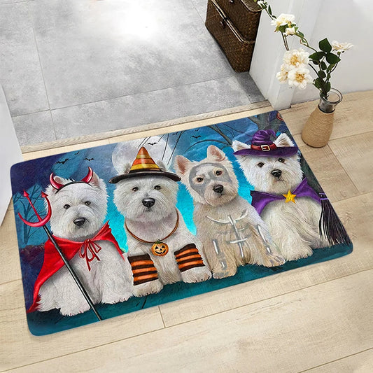 Westie Halloween Doormat