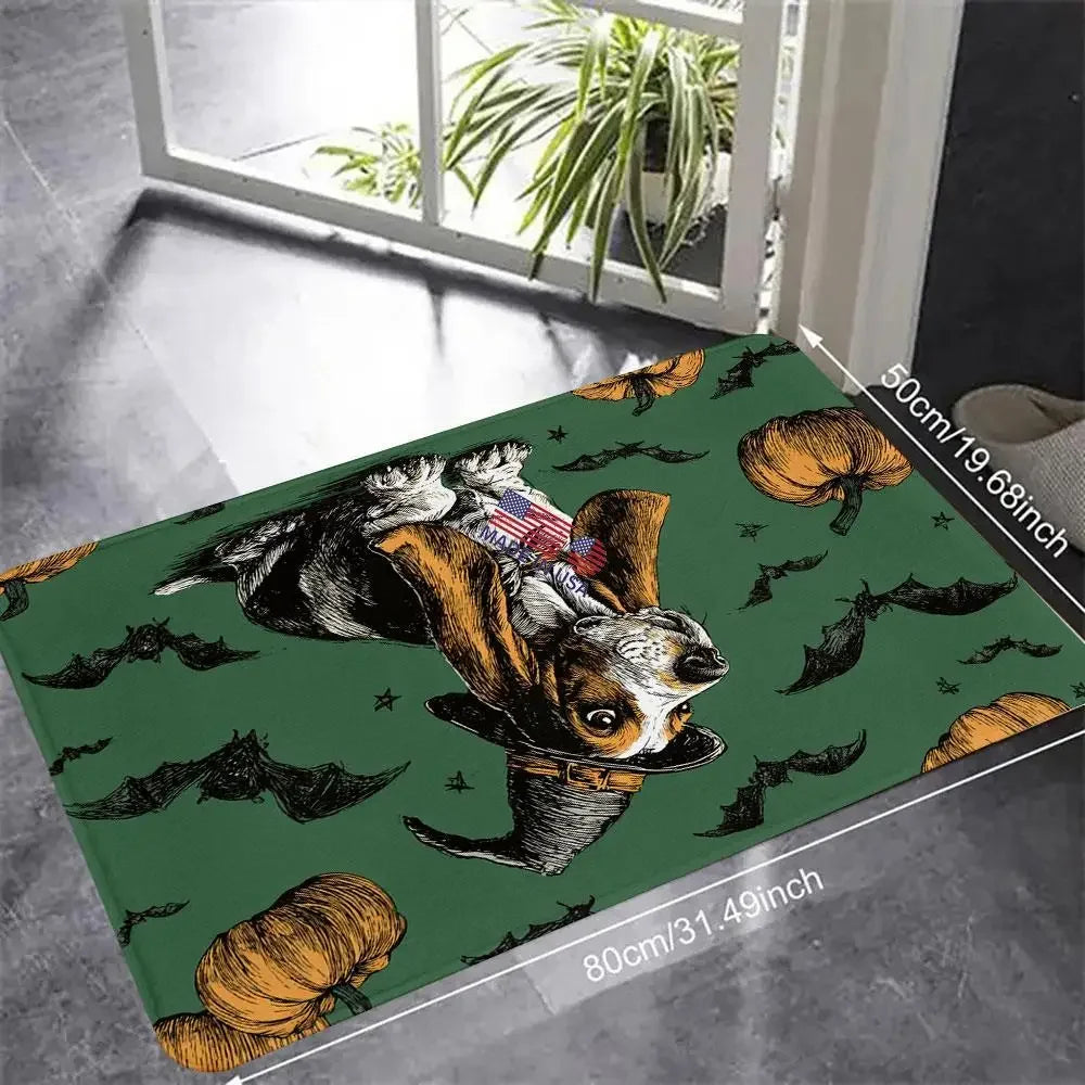 Halloween Basset Hound Entryway Rug