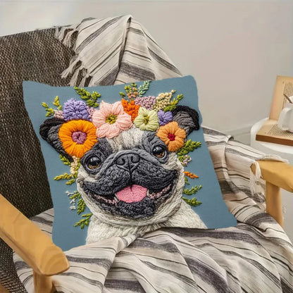 Floral Pug Cushion Covers