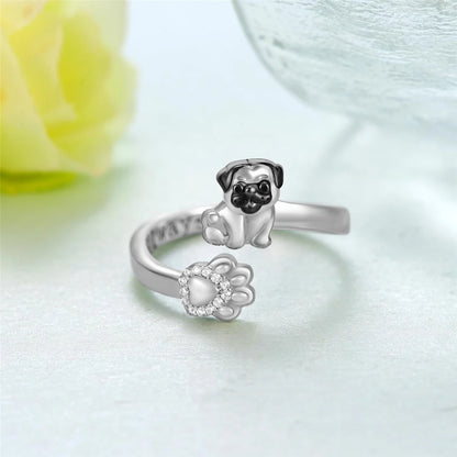 Pug Paw Rings