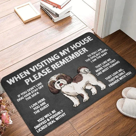 Shih Tzu House Rules Doormat
