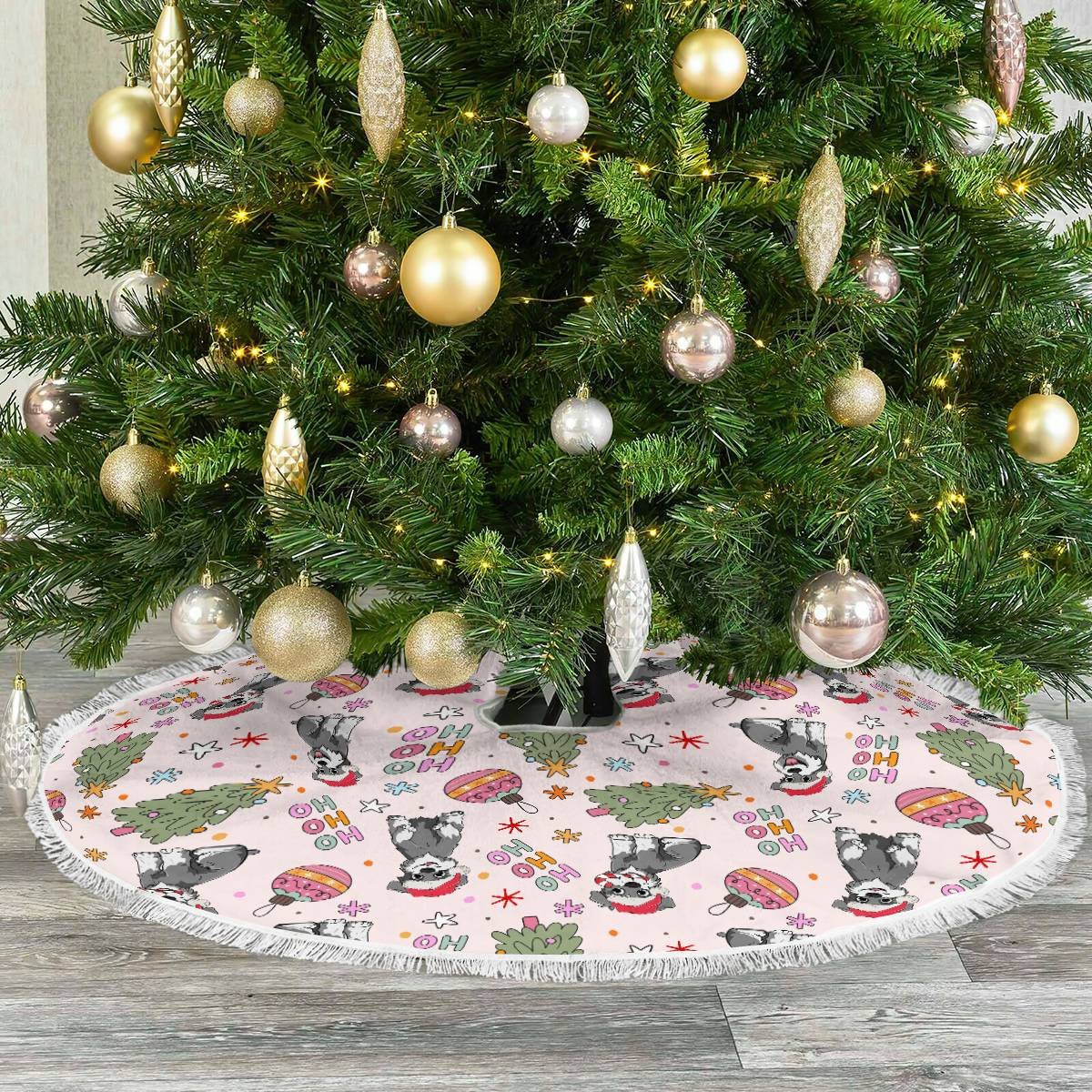 Schnauzer Christmas Tree Skirt