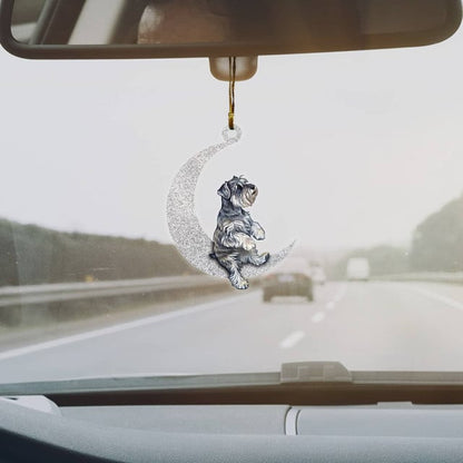 Schnauzer on Moon Ornaments