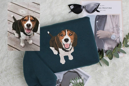 The Custom Embroidered Pet Portrait Sweatshirt