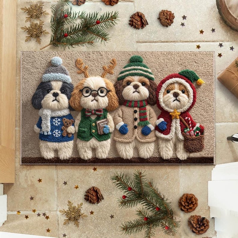 Knitted Shih Tzu Doormat